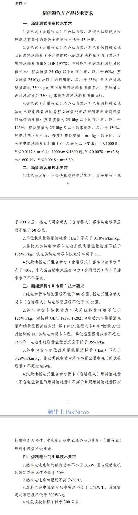 新能源汽车技术要求调整：混动/增程车纯电动续航不得低于43公里