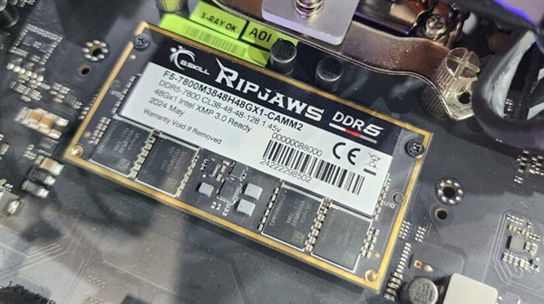 芝奇展示DDR5-7800CAMM2内存模块：容量48GB、时序CL38