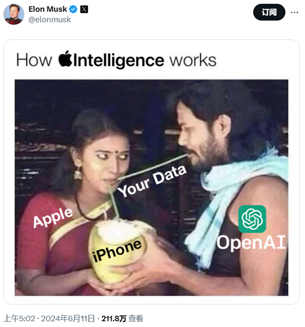 iOS18与OpenAI合作引入AI！马斯克怒了：将禁止苹果设备