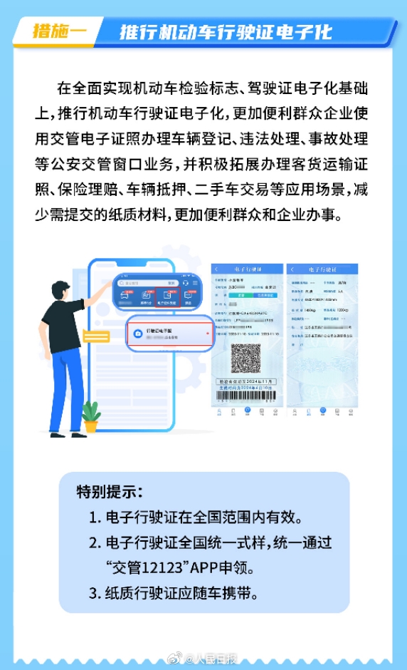 电子行驶证年底前全国全面推广：但纸质版千万不能扔