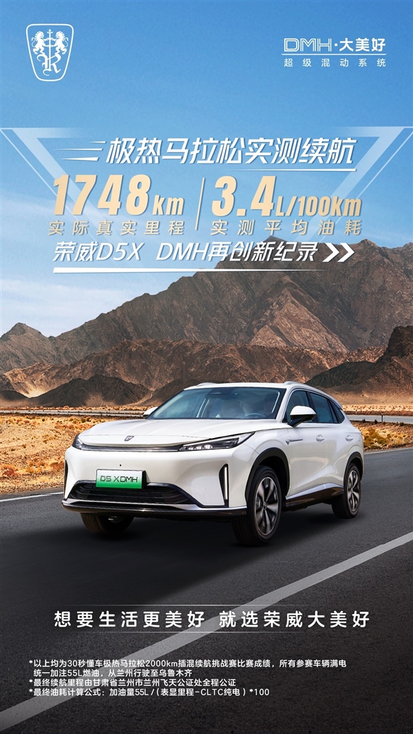 同台竞技比亚迪秦L、本田雅阁PHEV：荣威D7DMH续航2160km夺第一