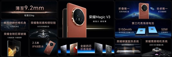 8月升级媲美单反雅顾光影人像大师！荣耀MagicV3搭载鹰眼相机系统