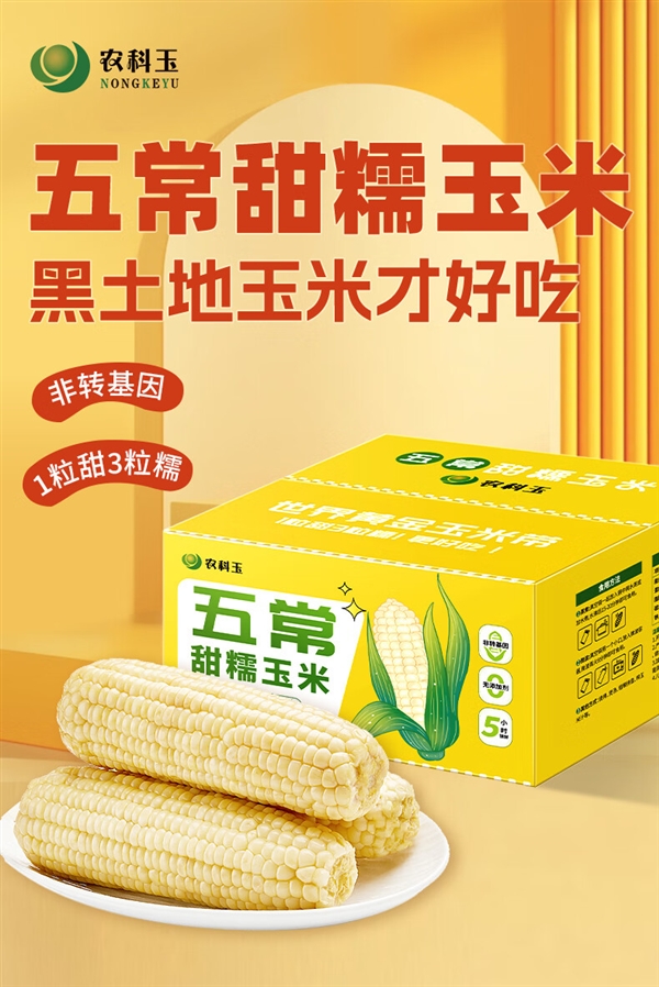 东北黑土地一年种一次！五常甜糯玉米大促：19.9元8根(黑土地五常大米价格)