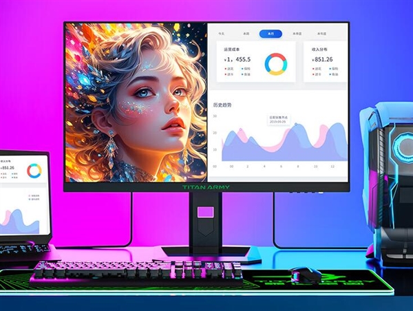 泰坦军团推出新款27寸显示器：2K180Hz屏首发999元