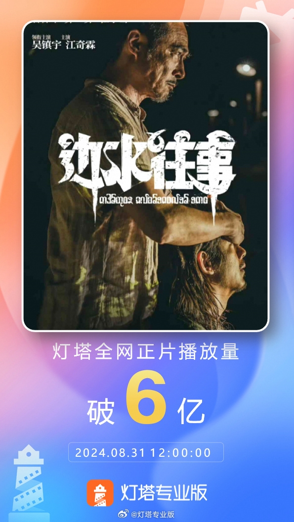 郭麒麟主演《边水往事》播放破6亿成为2024暑期档犯罪剧冠军