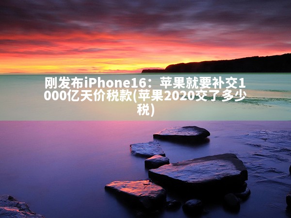 刚发布iPhone16：苹果就要补交1000亿天价税款(苹果2020交了多少税)