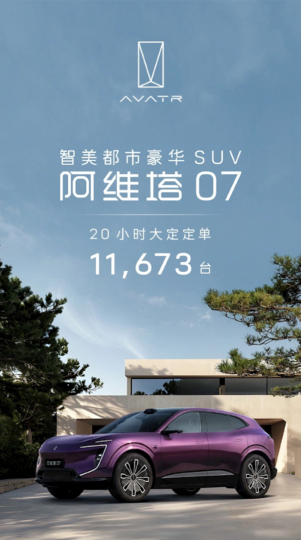 21.99万起上市就爆卖！阿维塔07上市20小时大定11673台(阿维塔售价)