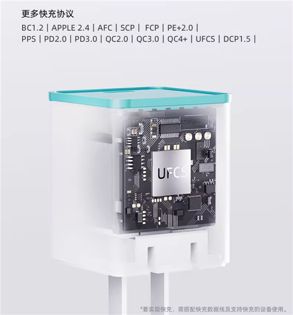 UFCS融合快充认证：QCY45W迷你氮化镓充电器34.9元大促