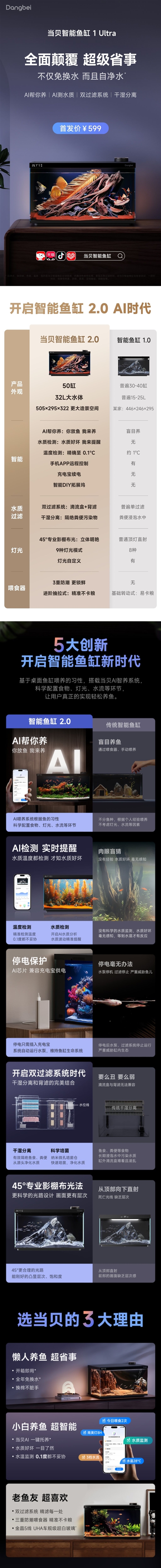 首发599元！当贝智能鱼缸1Ultra发布：懒人养鱼超省事